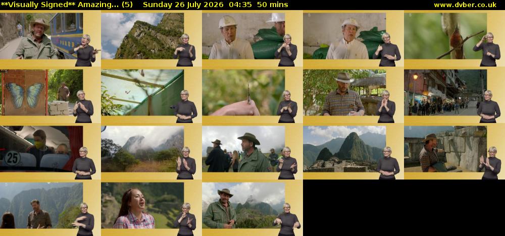 **Visually Signed** Amazing... (5) Sunday 26 July 2026 04:35 - 05:25