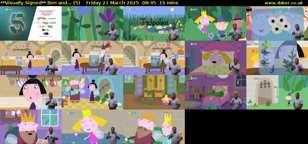 **Visually Signed** Ben and... (5) Friday 21 March 2025 08:45 - 08:55