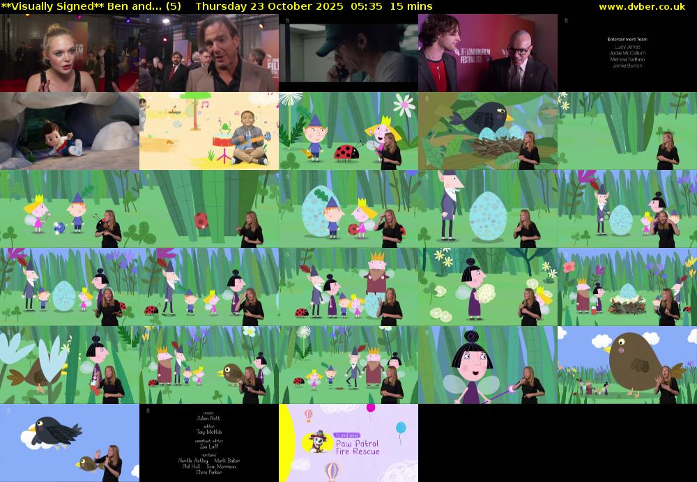 **Visually Signed** Ben and... (5) Thursday 23 October 2025 05:35 - 05:50