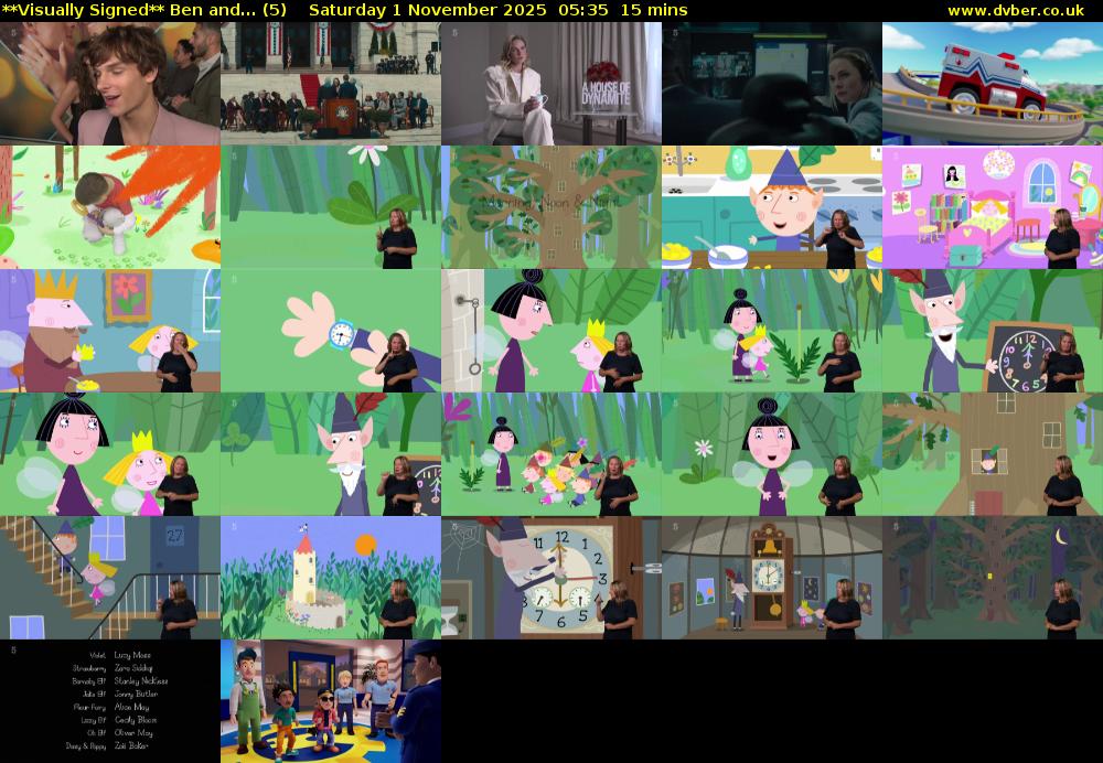 **Visually Signed** Ben and... (5) Saturday 1 November 2025 05:35 - 05:50