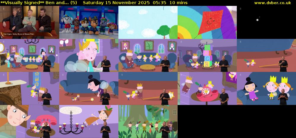 **Visually Signed** Ben and... (5) Saturday 15 November 2025 05:35 - 05:45