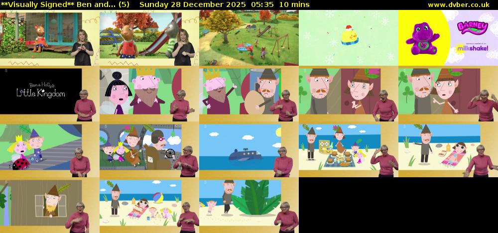 **Visually Signed** Ben and... (5) Sunday 28 December 2025 05:35 - 05:45