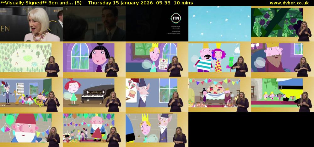 **Visually Signed** Ben and... (5) Thursday 15 January 2026 05:35 - 05:45