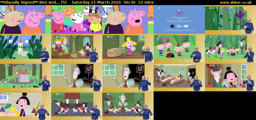 **Visually Signed** Ben and... (5) Saturday 21 March 2026 06:30 - 06:40