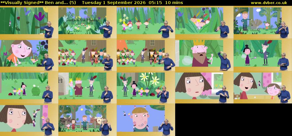 **Visually Signed** Ben and... (5) Tuesday 1 September 2026 05:15 - 05:25