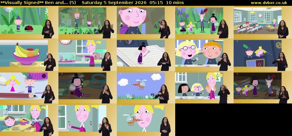 **Visually Signed** Ben and... (5) Saturday 5 September 2026 05:15 - 05:25