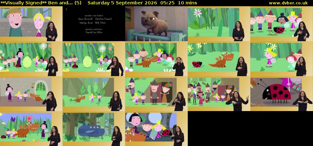 **Visually Signed** Ben and... (5) Saturday 5 September 2026 05:25 - 05:35