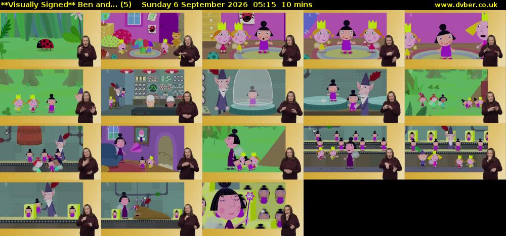 **Visually Signed** Ben and... (5) Sunday 6 September 2026 05:15 - 05:25
