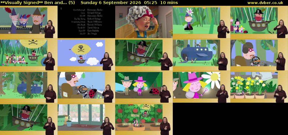 **Visually Signed** Ben and... (5) Sunday 6 September 2026 05:25 - 05:35
