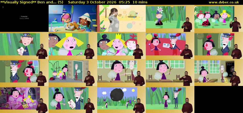 **Visually Signed** Ben and... (5) Saturday 3 October 2026 05:25 - 05:35