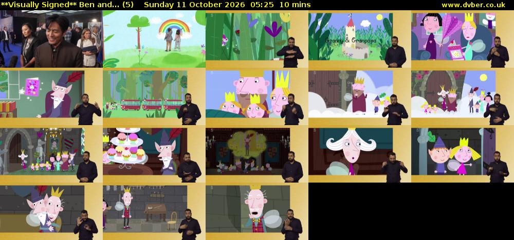 **Visually Signed** Ben and... (5) Sunday 11 October 2026 05:25 - 05:35