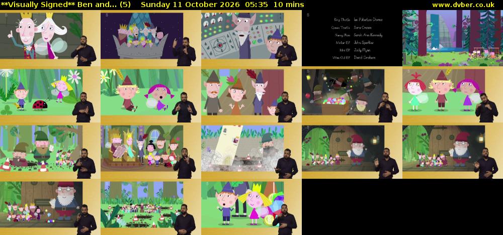 **Visually Signed** Ben and... (5) Sunday 11 October 2026 05:35 - 05:45
