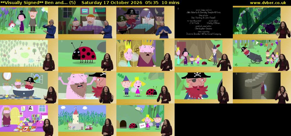 **Visually Signed** Ben and... (5) Saturday 17 October 2026 05:35 - 05:45