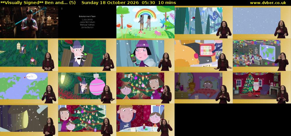 **Visually Signed** Ben and... (5) Sunday 18 October 2026 05:30 - 05:40