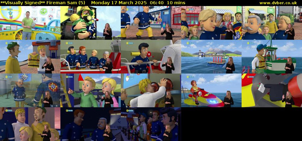 **Visually Signed** Fireman Sam (5) Monday 17 March 2025 06:40 - 06:50