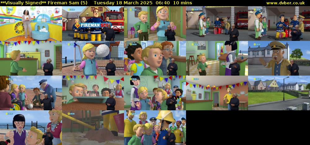 **Visually Signed** Fireman Sam (5) Tuesday 18 March 2025 06:40 - 06:50