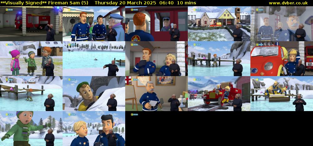 **Visually Signed** Fireman Sam (5) Thursday 20 March 2025 06:40 - 06:50