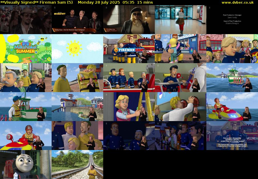 **Visually Signed** Fireman Sam (5) Monday 28 July 2025 05:35 - 05:50