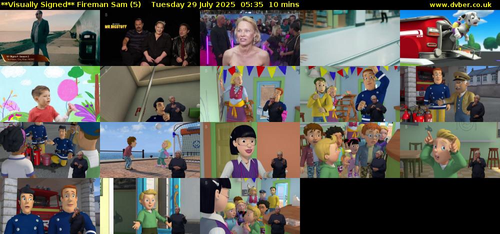 **Visually Signed** Fireman Sam (5) Tuesday 29 July 2025 05:35 - 05:45