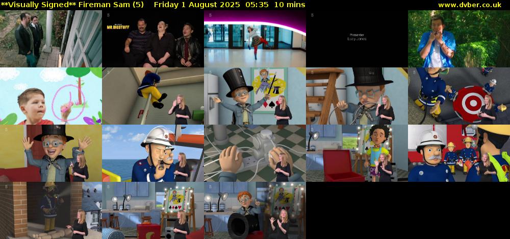 **Visually Signed** Fireman Sam (5) Friday 1 August 2025 05:35 - 05:45