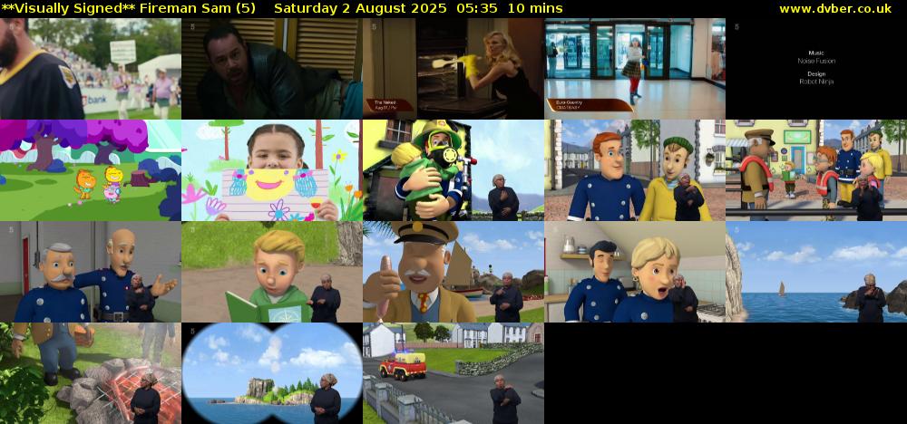 **Visually Signed** Fireman Sam (5) Saturday 2 August 2025 05:35 - 05:45