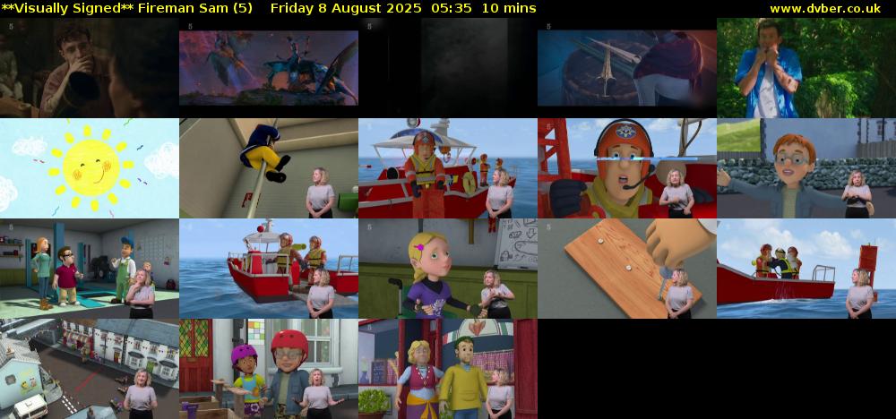 **Visually Signed** Fireman Sam (5) Friday 8 August 2025 05:35 - 05:45