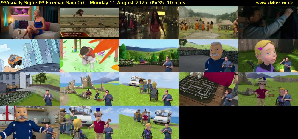 **Visually Signed** Fireman Sam (5) Monday 11 August 2025 05:35 - 05:45