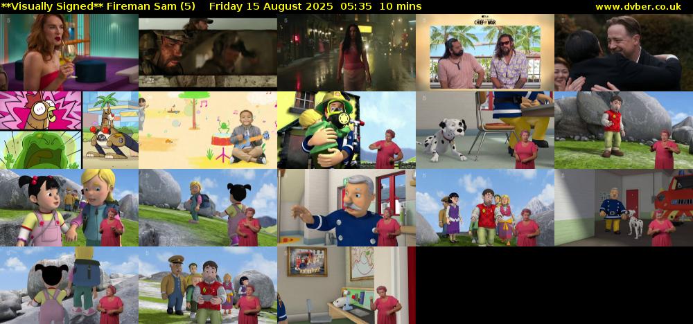 **Visually Signed** Fireman Sam (5) Friday 15 August 2025 05:35 - 05:45