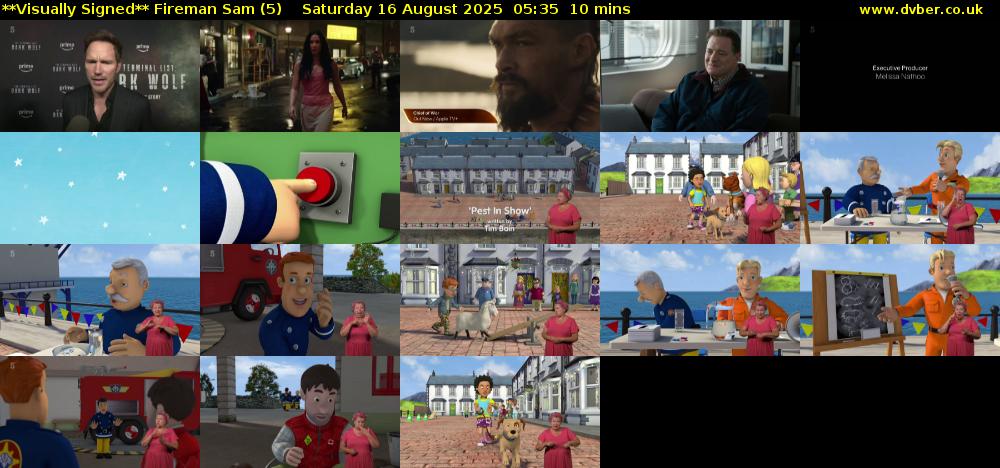 **Visually Signed** Fireman Sam (5) Saturday 16 August 2025 05:35 - 05:45