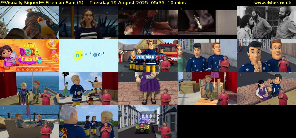 **Visually Signed** Fireman Sam (5) Tuesday 19 August 2025 05:35 - 05:45