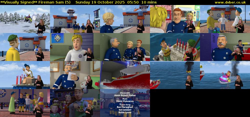 **Visually Signed** Fireman Sam (5) Sunday 19 October 2025 05:50 - 06:00
