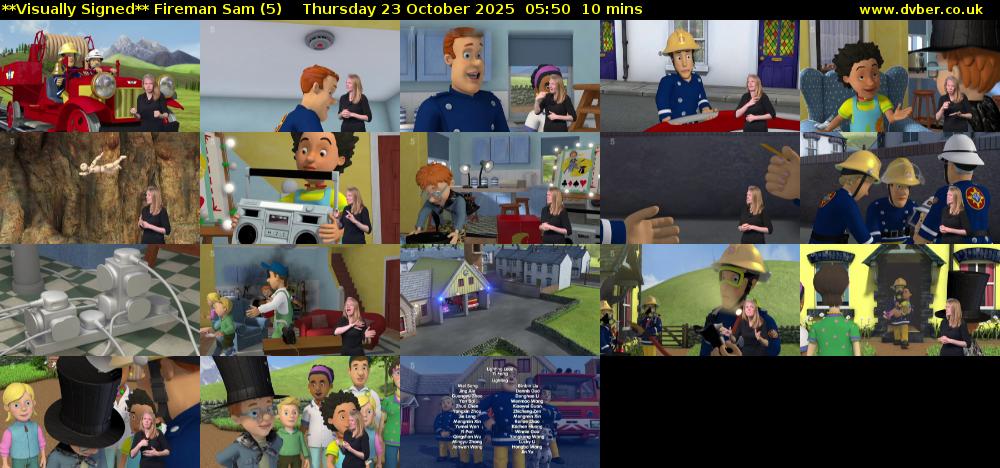 **Visually Signed** Fireman Sam (5) Thursday 23 October 2025 05:50 - 06:00