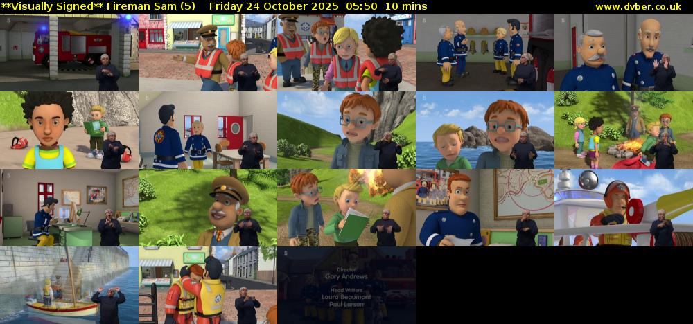 **Visually Signed** Fireman Sam (5) Friday 24 October 2025 05:50 - 06:00