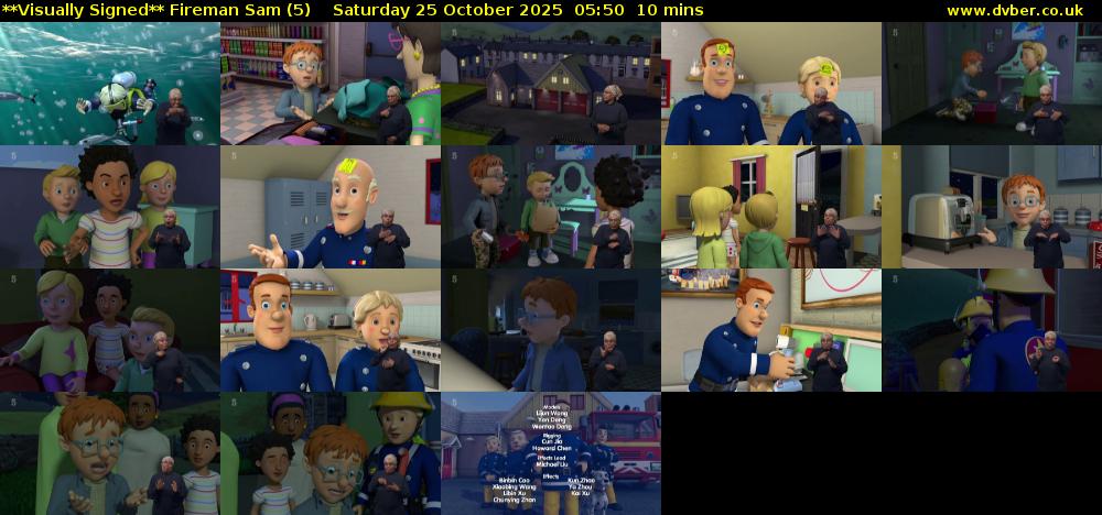 **Visually Signed** Fireman Sam (5) Saturday 25 October 2025 05:50 - 06:00