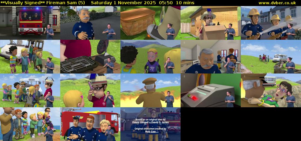 **Visually Signed** Fireman Sam (5) Saturday 1 November 2025 05:50 - 06:00