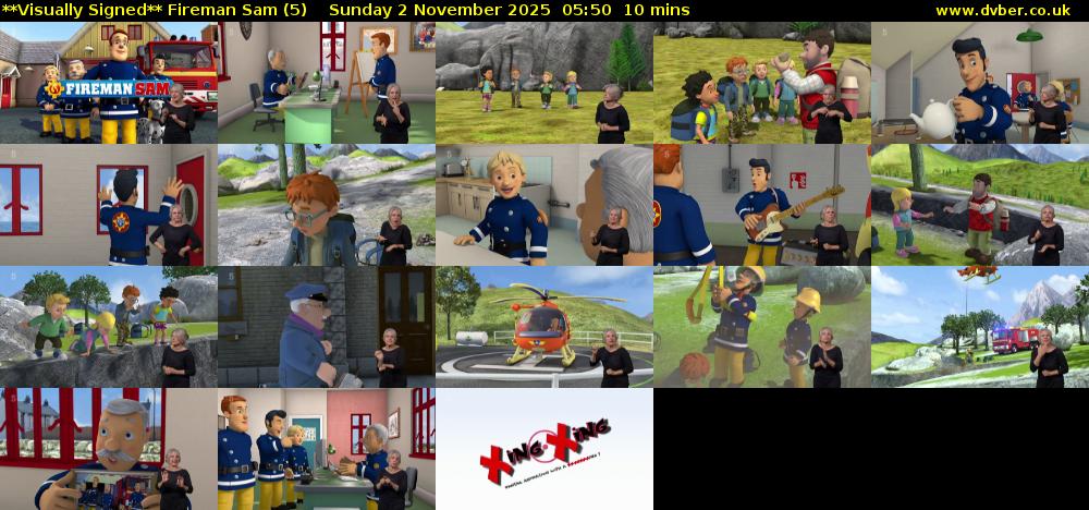**Visually Signed** Fireman Sam (5) Sunday 2 November 2025 05:50 - 06:00