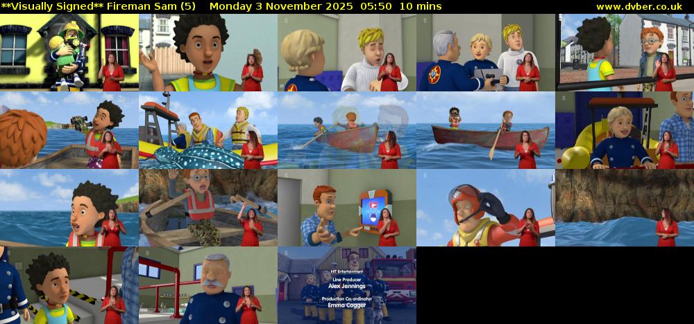**Visually Signed** Fireman Sam (5) Monday 3 November 2025 05:50 - 06:00