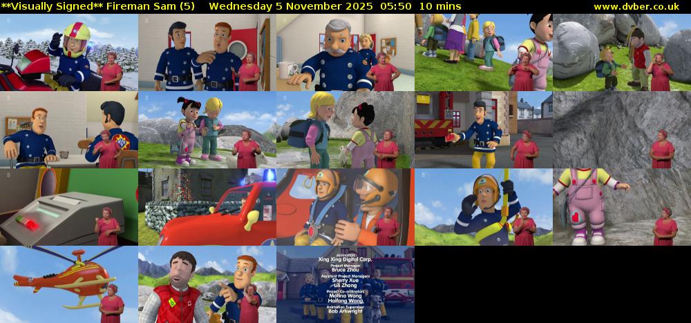 **Visually Signed** Fireman Sam (5) Wednesday 5 November 2025 05:50 - 06:00