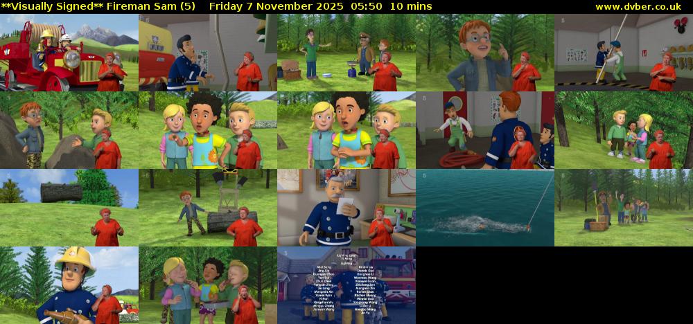 **Visually Signed** Fireman Sam (5) Friday 7 November 2025 05:50 - 06:00