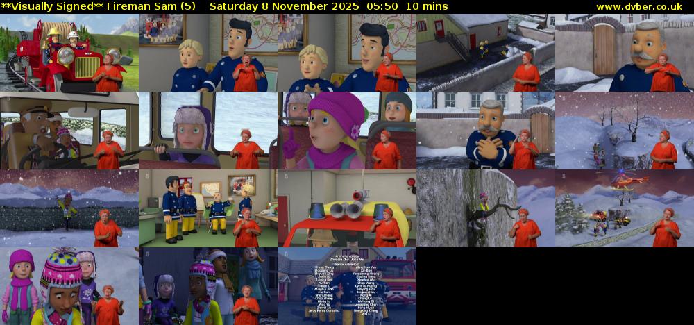 **Visually Signed** Fireman Sam (5) Saturday 8 November 2025 05:50 - 06:00