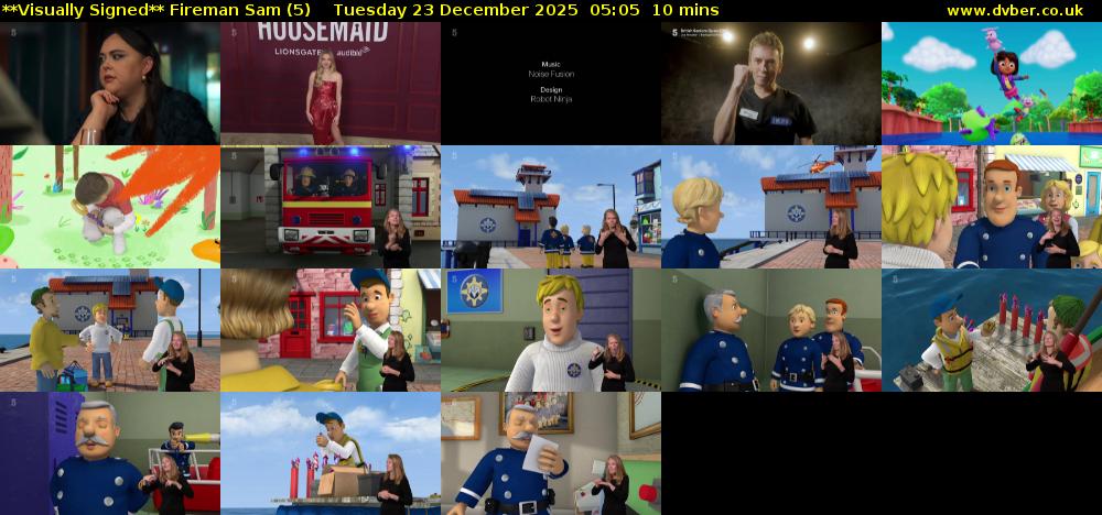 **Visually Signed** Fireman Sam (5) Tuesday 23 December 2025 05:05 - 05:15