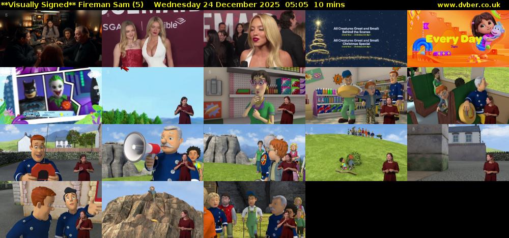 **Visually Signed** Fireman Sam (5) Wednesday 24 December 2025 05:05 - 05:15