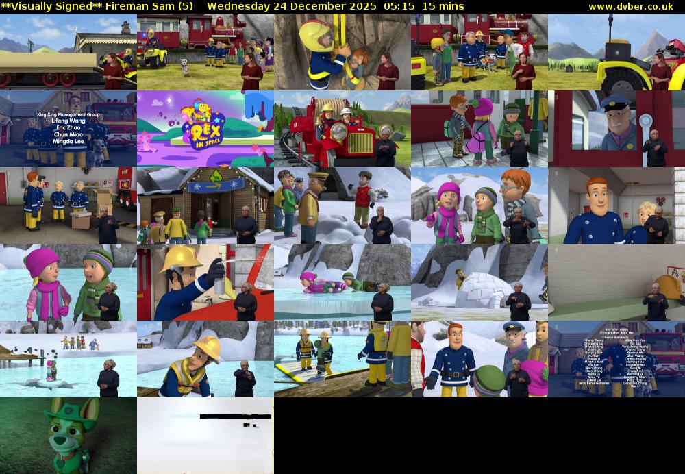 **Visually Signed** Fireman Sam (5) Wednesday 24 December 2025 05:15 - 05:30