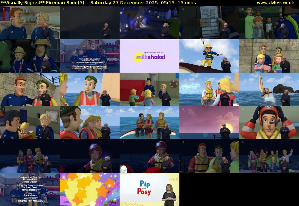 **Visually Signed** Fireman Sam (5) Saturday 27 December 2025 05:15 - 05:30