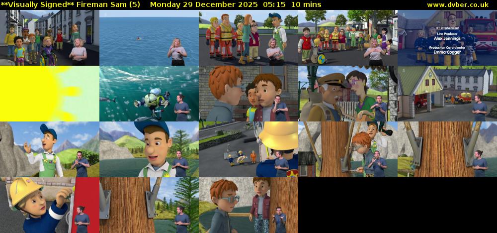 **Visually Signed** Fireman Sam (5) Monday 29 December 2025 05:15 - 05:25