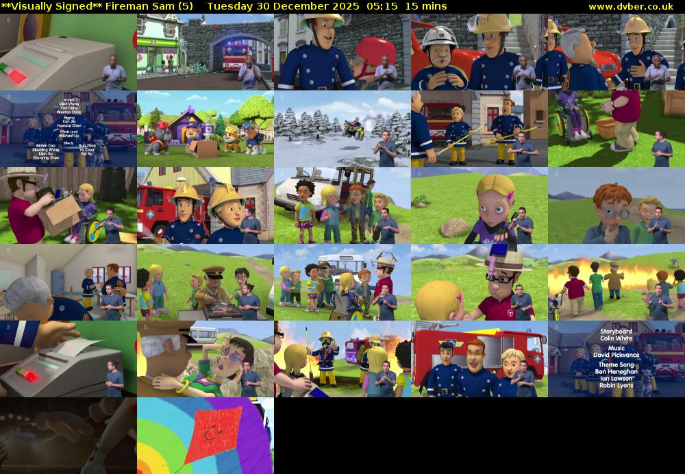 **Visually Signed** Fireman Sam (5) Tuesday 30 December 2025 05:15 - 05:30
