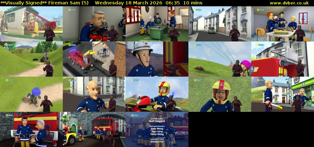 **Visually Signed** Fireman Sam (5) Wednesday 18 March 2026 06:35 - 06:45