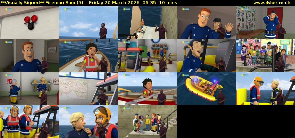 **Visually Signed** Fireman Sam (5) Friday 20 March 2026 06:35 - 06:45