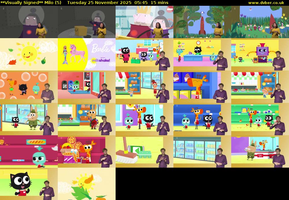 **Visually Signed** Milo (5) Tuesday 25 November 2025 05:45 - 06:00