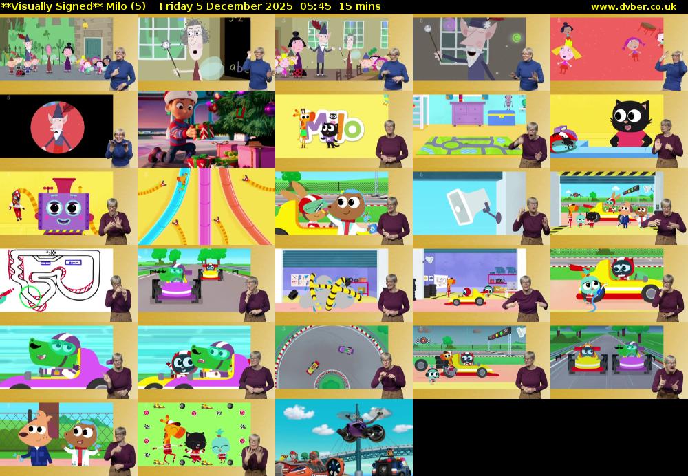 **Visually Signed** Milo (5) Friday 5 December 2025 05:45 - 06:00
